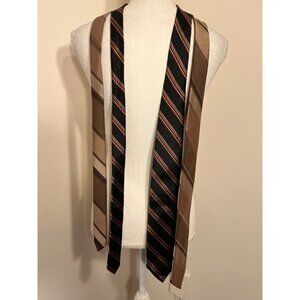 Vintage Damon & Robert Talbott Mens Extra Long Silk and Polyester Ties Brown & B
